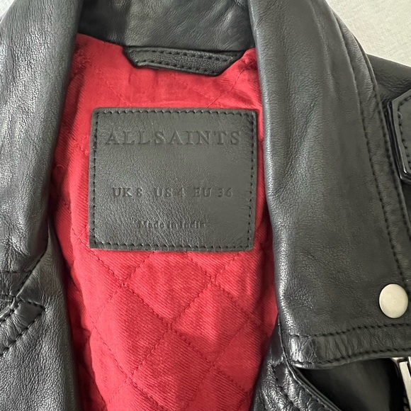 COPY - All Saints Gidley Leather Jacket - Picture 7 of 9